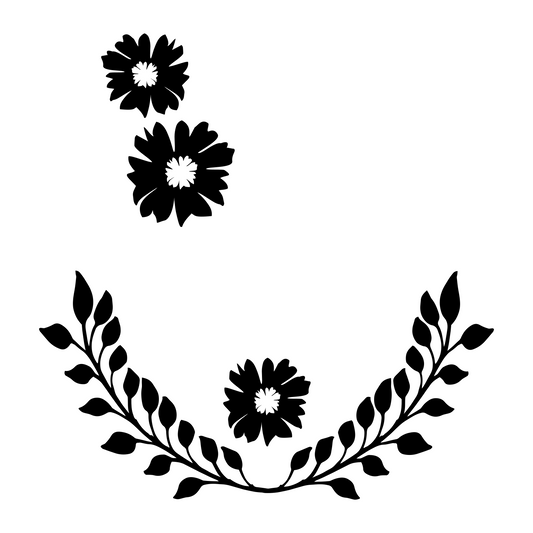 Flower Vine hat burning design for baseball hats