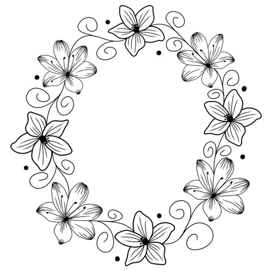 Flower Ring hat burning design