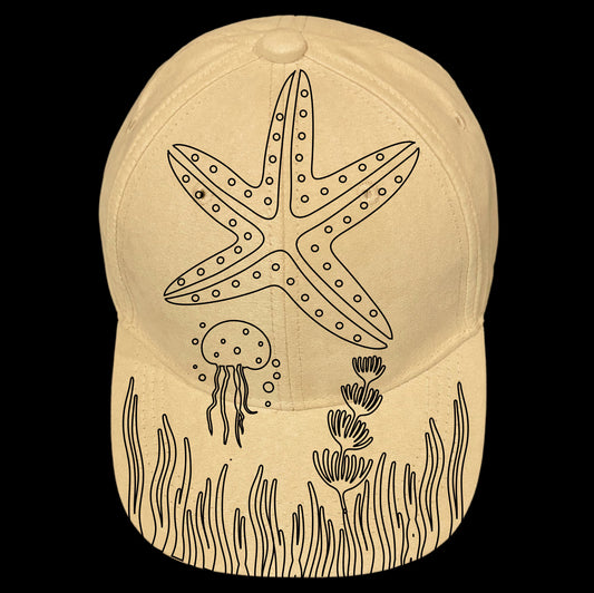 Giant Starfish design on a baseball cap