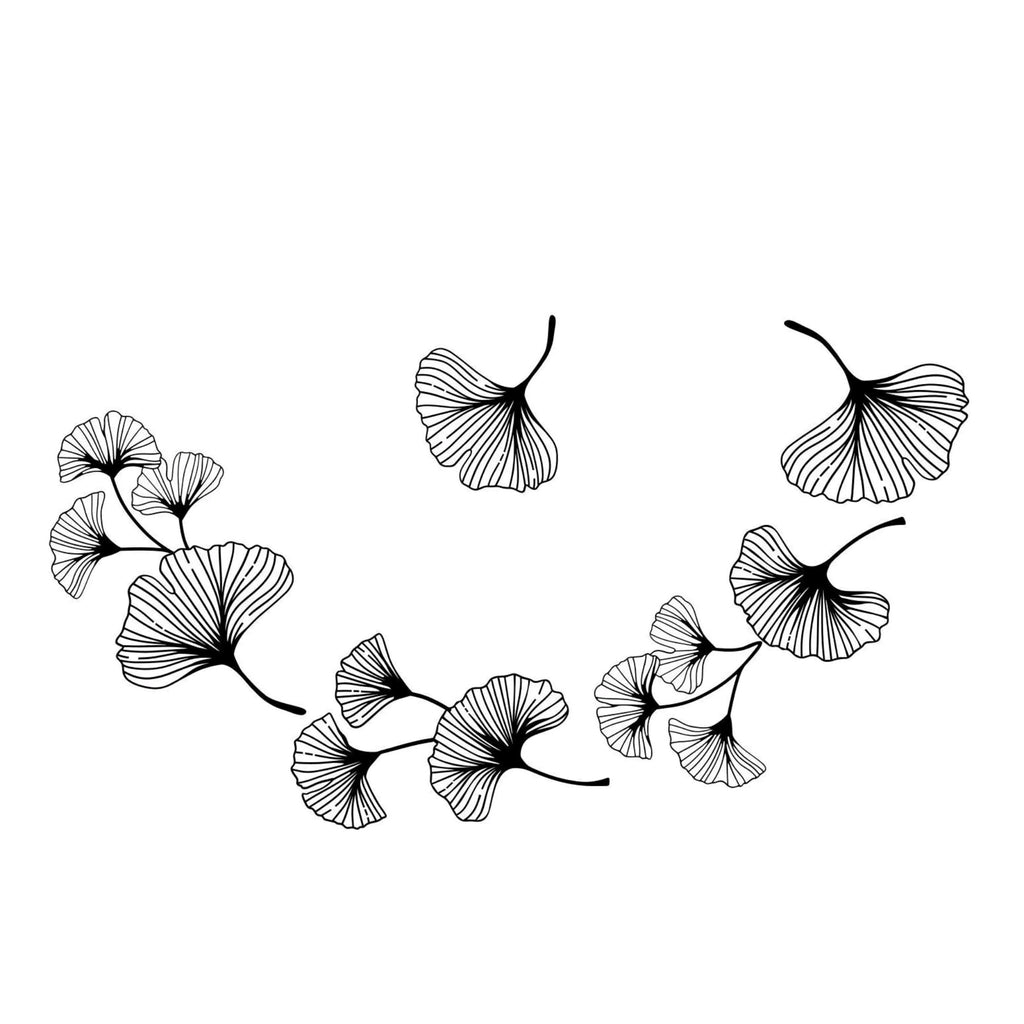 Ginkgo Leaves hat burning design for narrow brim hats