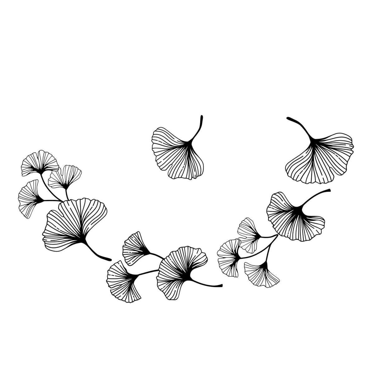 Ginkgo Leaves hat burning design for narrow brim hats