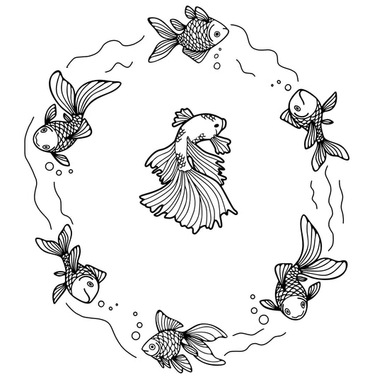 Goldfish hat brim design