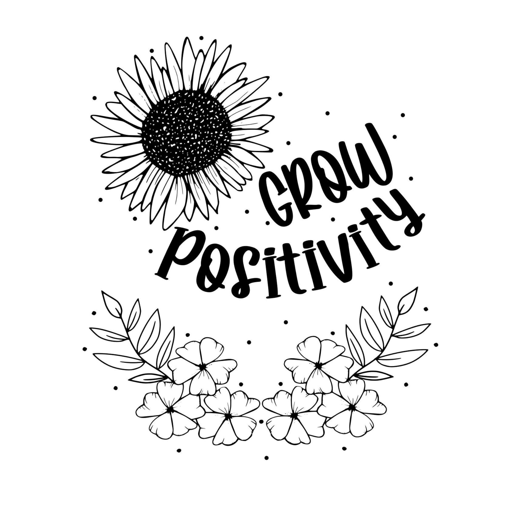 Grow Positivity hat burning design for baseball hats