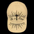 He Is Risen Christian design on a baseball cap