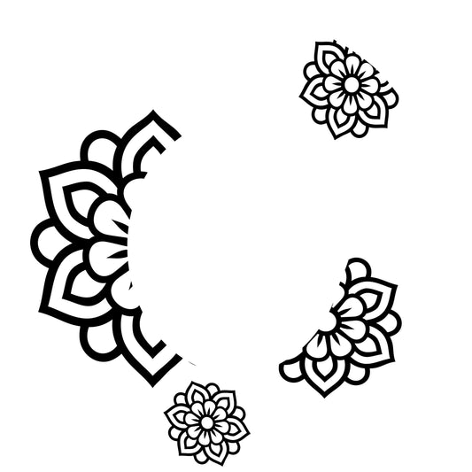 Henna Flowers hat burning design