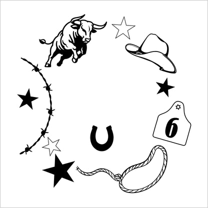 Hey Bull hat burning design for wide brim hats