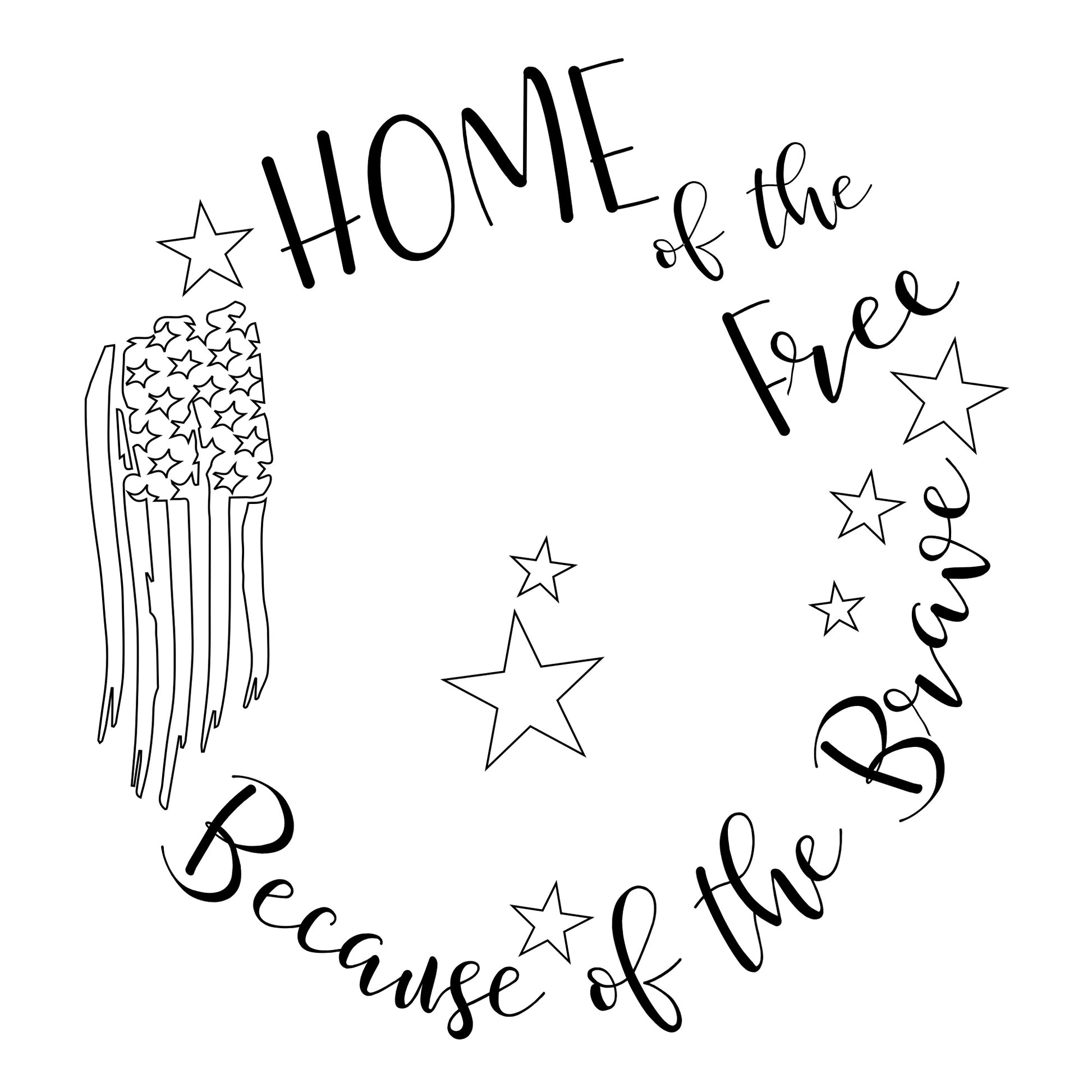 Home Of The Free hat burning design