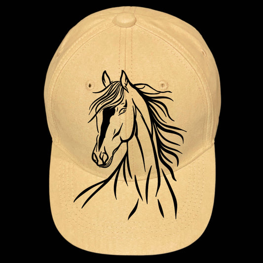 Horse Head burned hat burning design on a baseball cap