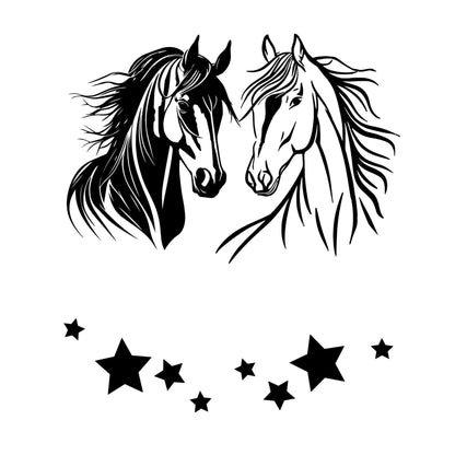 Horses And Stars hat burning design for baseball hats