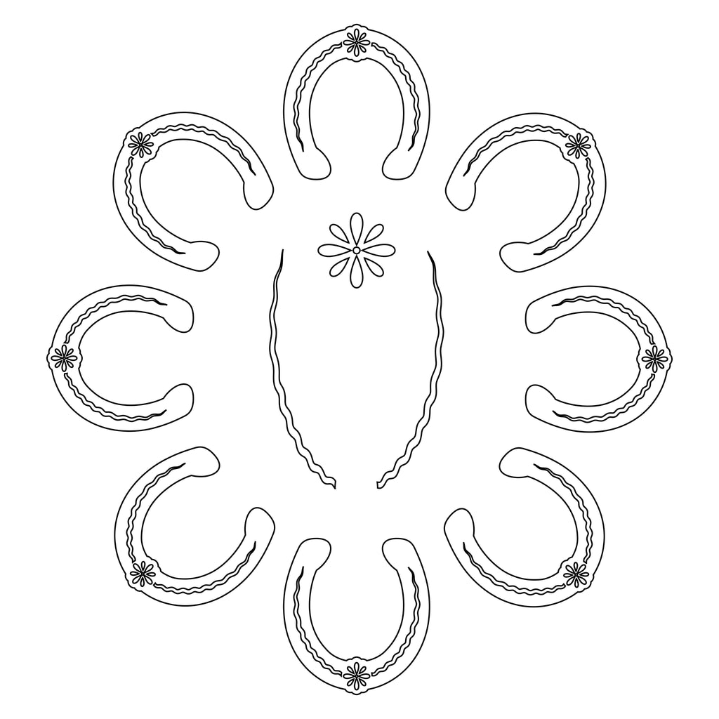 Horseshoes hat burning design