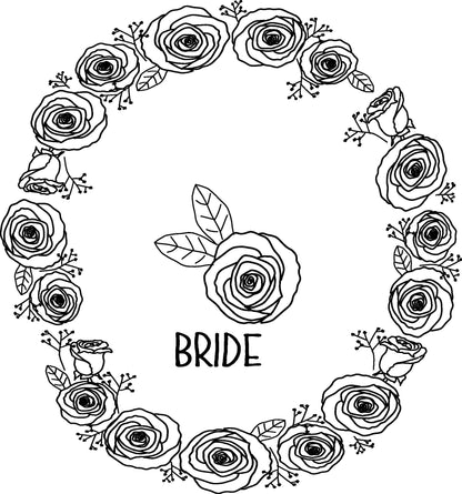 Bridal Roses Narrow Brim Hat Burning Design SVG PNG