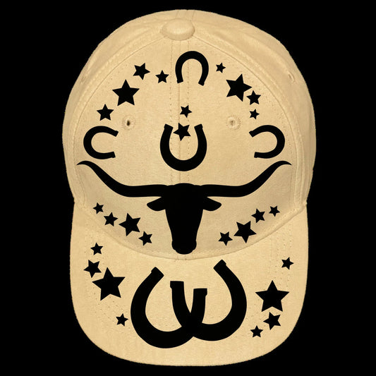 Western Longhorn design on a babe as cap