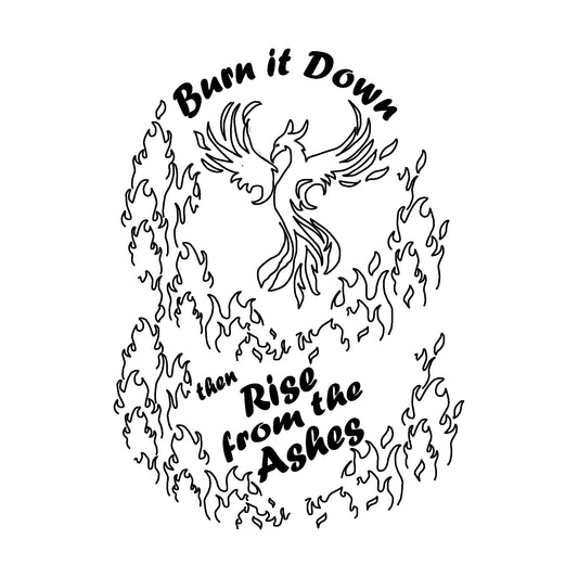 Burn It Down baseball hat burning design