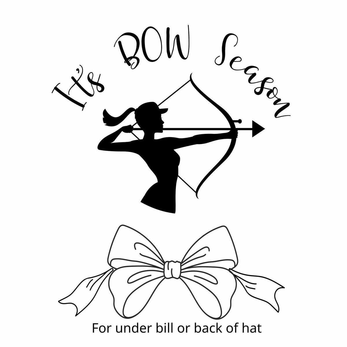 It’s BOW Hunting Season hat burning design for baseball caps