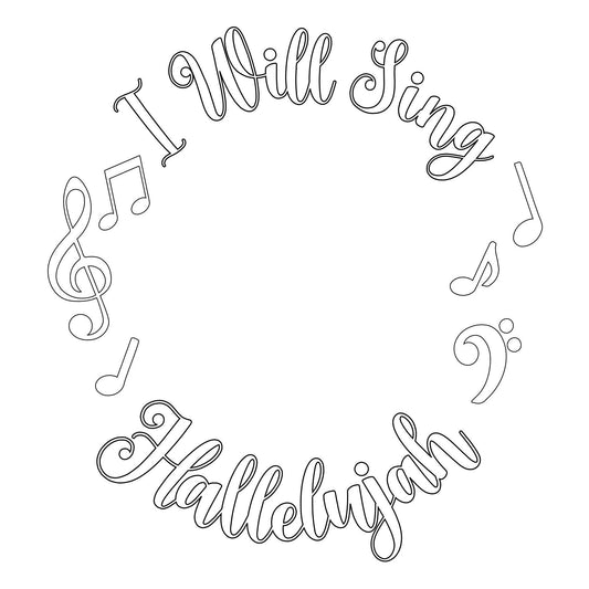 Hallelujah hat burning design for wide brim hats