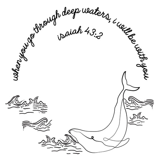 Deep Waters hat burning design for wide brim hats