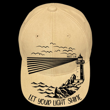 Lighthouse burned hat burning design on a baseball cap