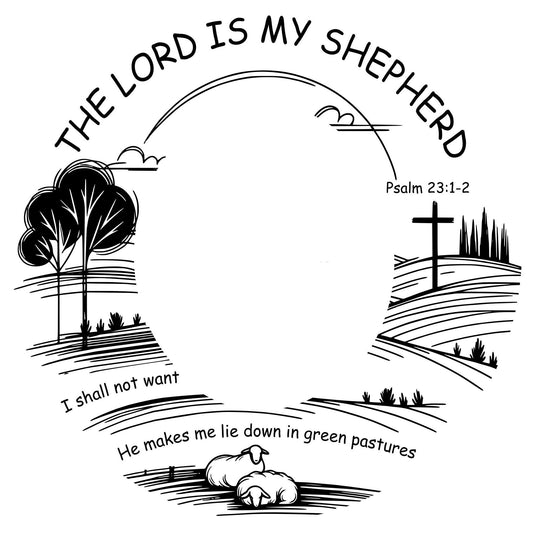 He Makes Me Lie Down hat burning design for wide brim hats