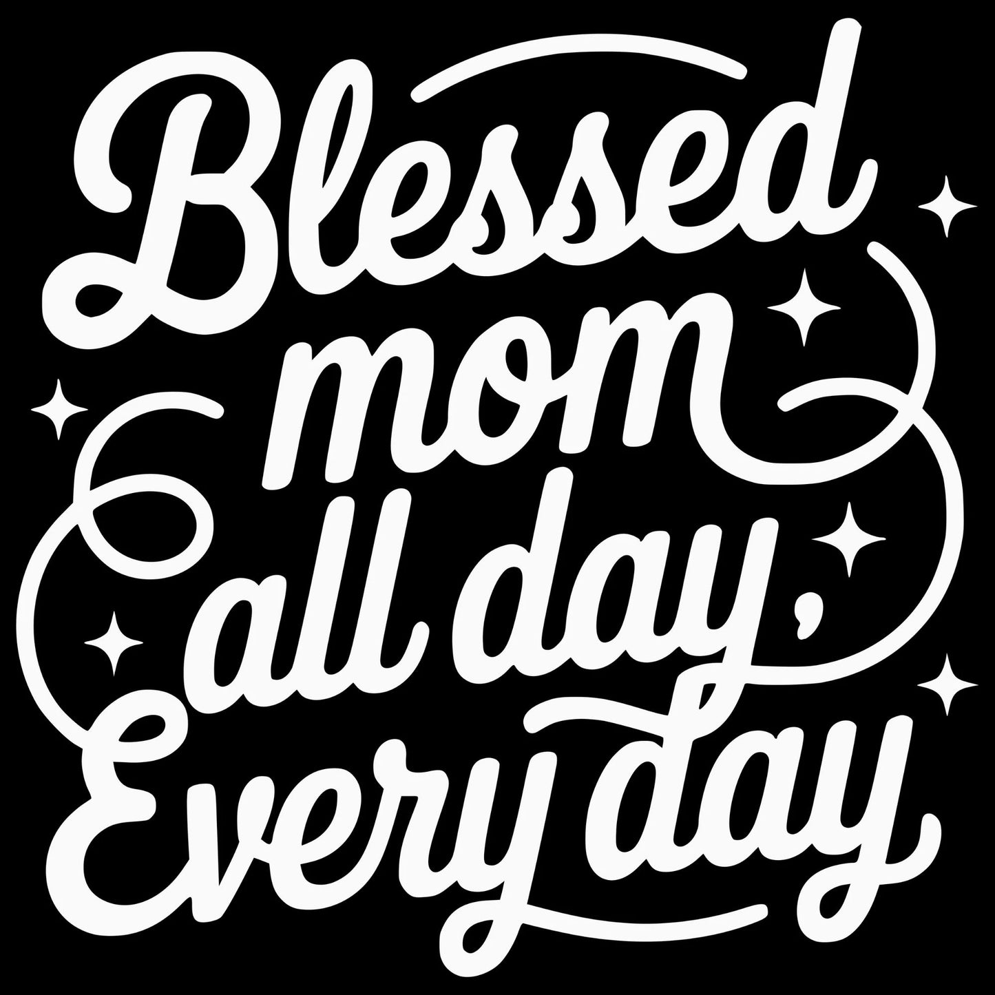 Blessed Mom All Day Every Day graphic digital design