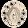 You Are My Sunflower burned hat burning design on a wide brim hat