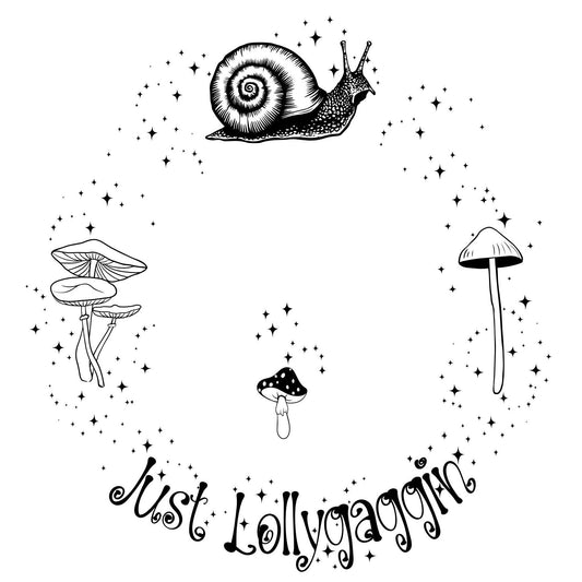 Just Lollygagging hat burning design for wide brim hats