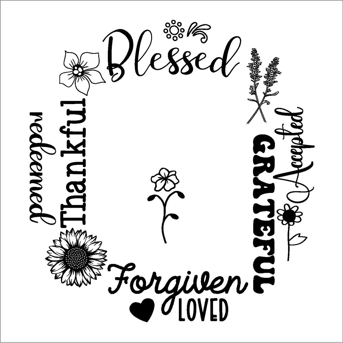 I Am Blessed hat burning design