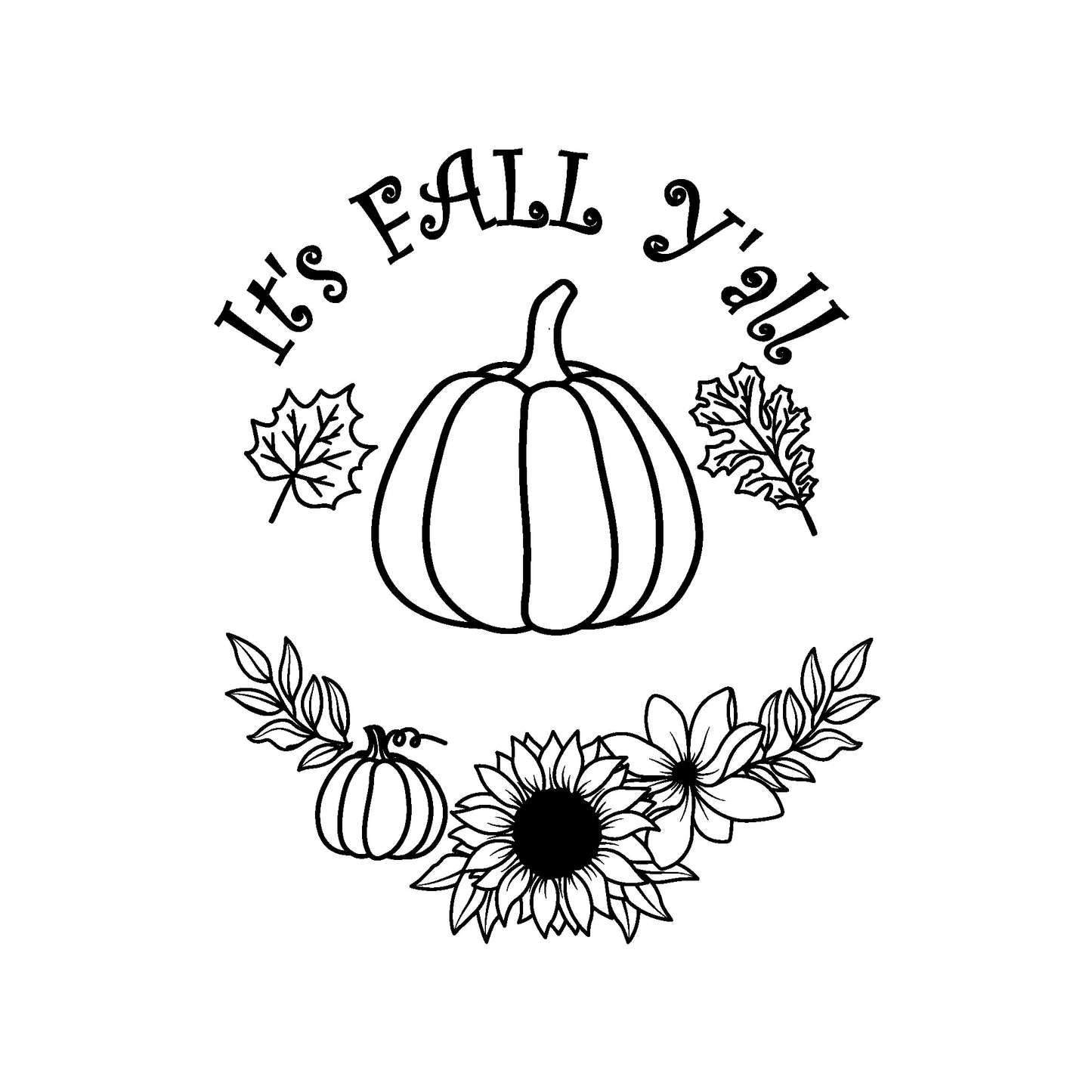 It’s Fall Y’all baseball hat burning design