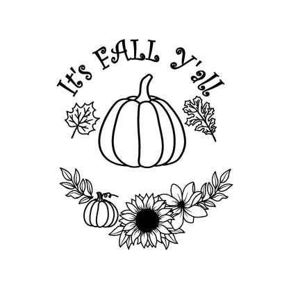 It’s Fall Y’all baseball hat burning design