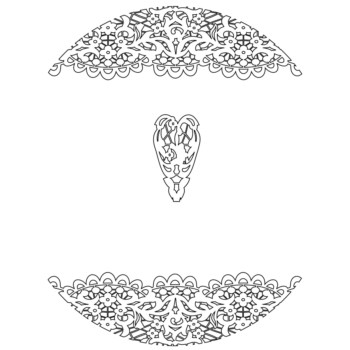 Lace Ends hat burning design