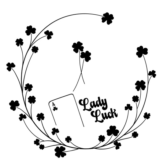 Lady Luck Shamrock narrow hat bill hat burning design