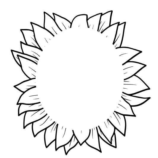 Large Sunflower Hat Burning Design Stencil