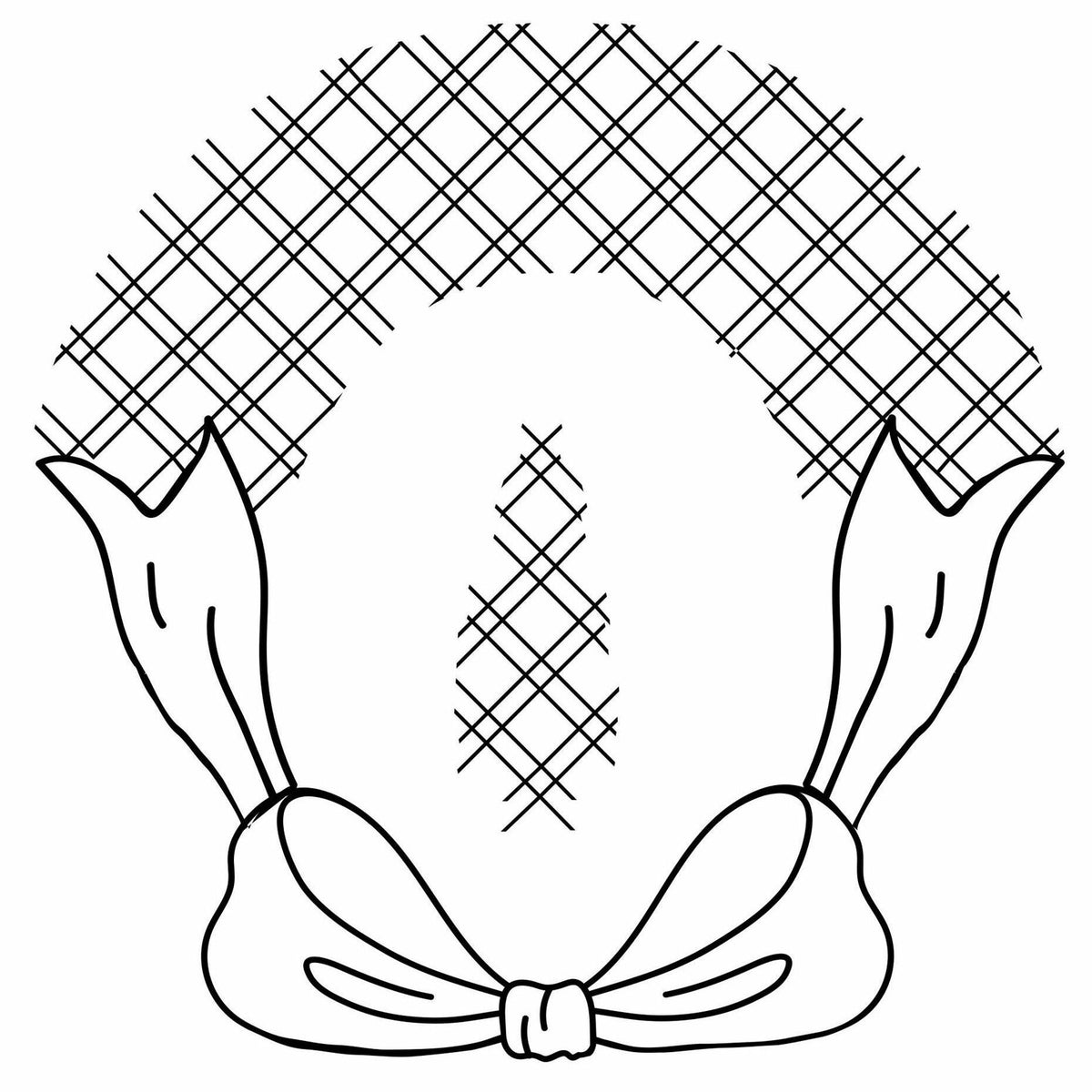 Lattice And Bow hat burning design for wide brim hats.