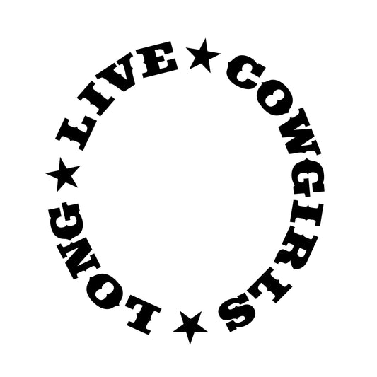 Long Live Cowgirls Wide Brim Hat Burning Design SVG PNG