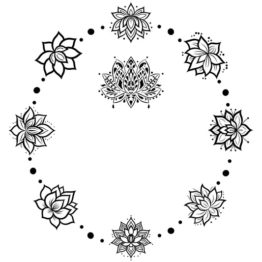 Lotus Flower hat burning design