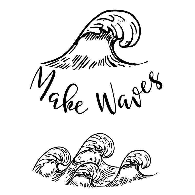 Make Waves baseball hat burning design