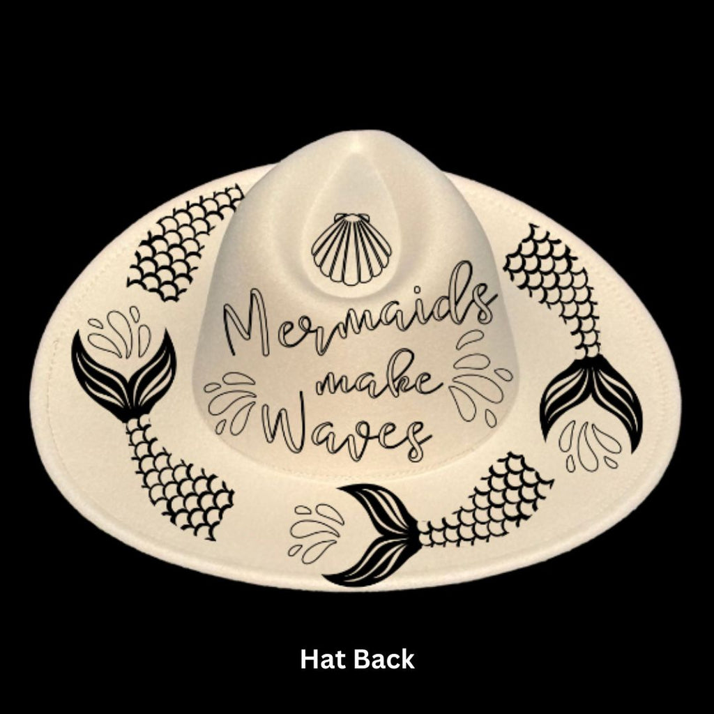 Mermaids Make Waves Boho design back view