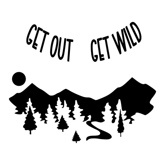 Mountains baseball hat burning design