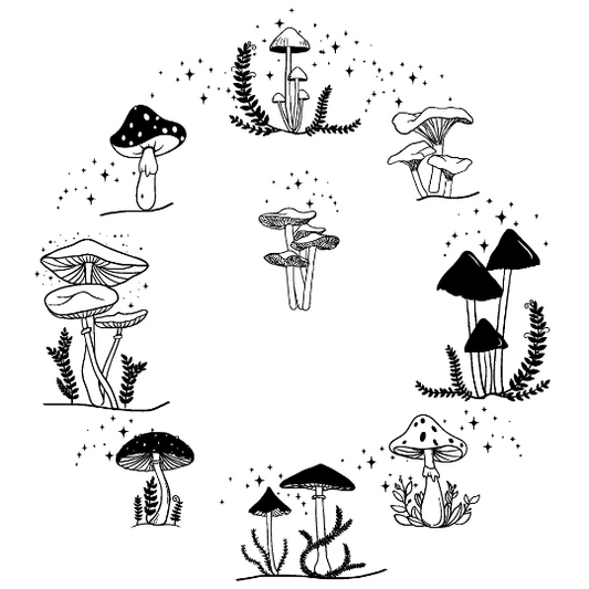 Mushroom Party hat burning design