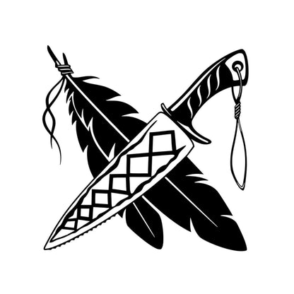 Native Knife hat burning design for baseball hats