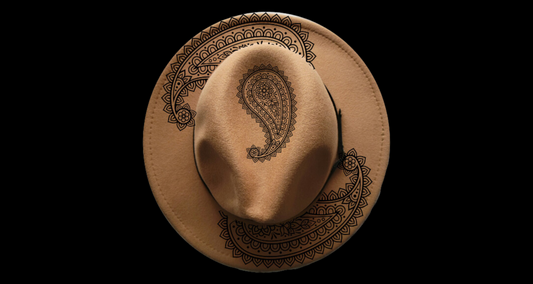 Paisley Pattern design on a narrow brim hat