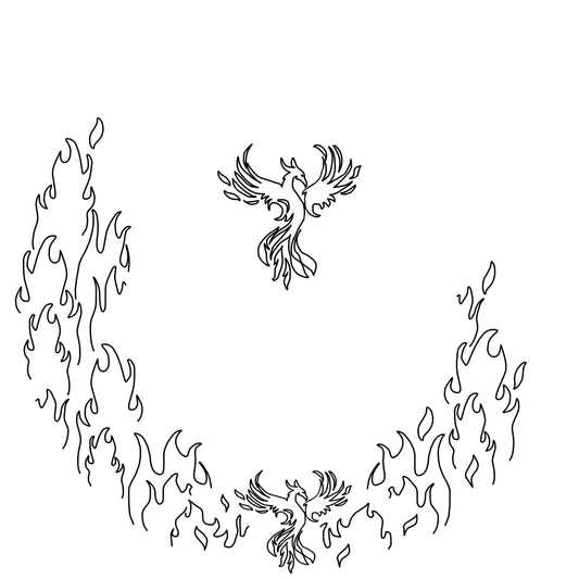 Phoenix Fire hat burning design