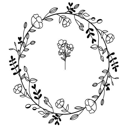 Poppy Wreath hat burning design