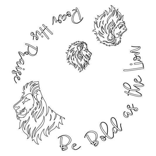 Be Bold As The Lion Roar His Praise hat burning design