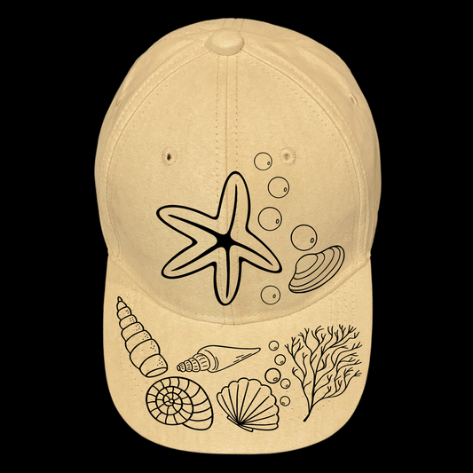 Sea Life design on a baseball cap
