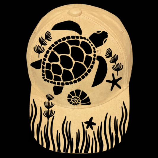 Sea Turtle design on a baseball cap