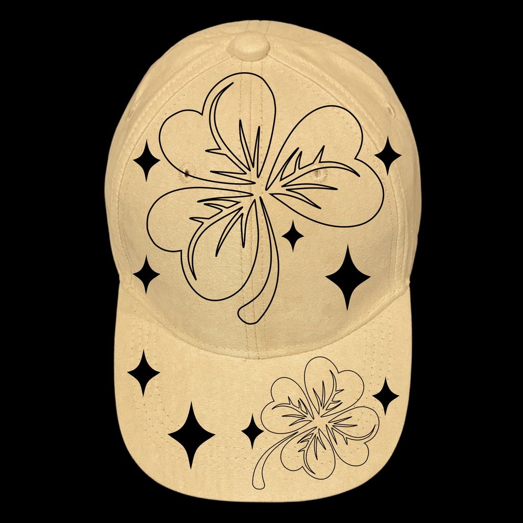 Shamrock design on a baseball cap