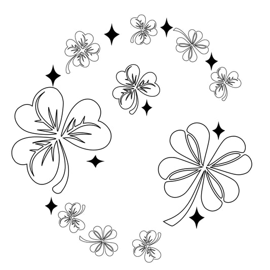 Shamrock And Clover hat burning design