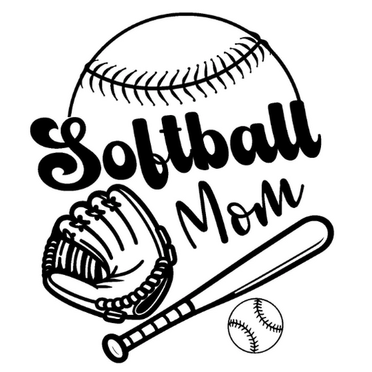 Softball Mom Half baseball hat burning design