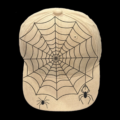 Spider Web Baseball Cap Hat Burning Design – Cool Moon Designs