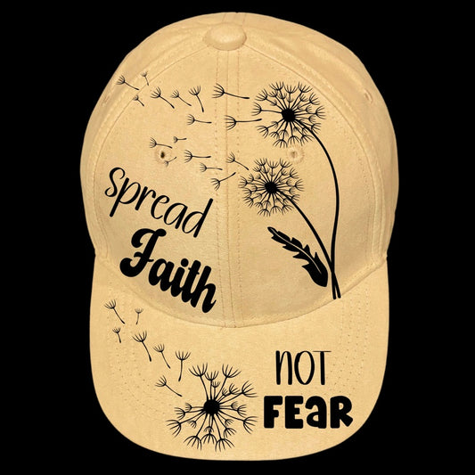 Spread Faith design on a baseball cap